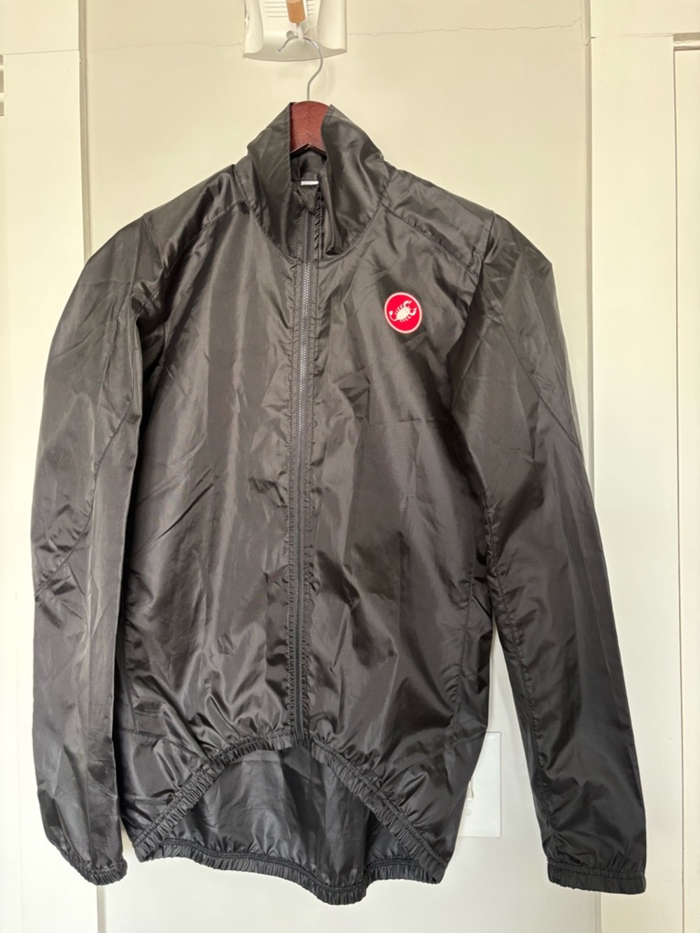 Men's Black Castelli Squadra ER Windbreaker Jacket Large